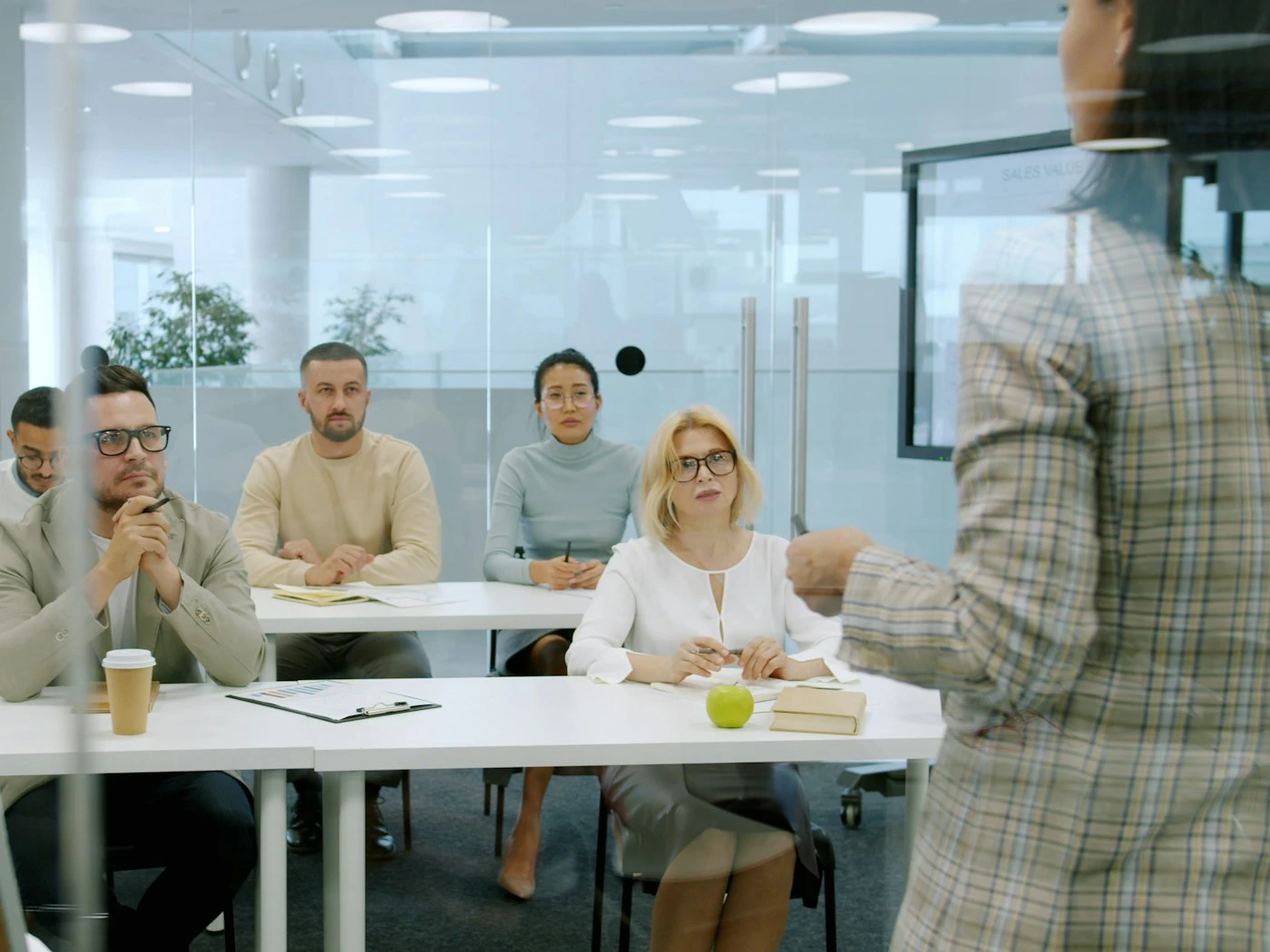 Training session with a group of colleagues