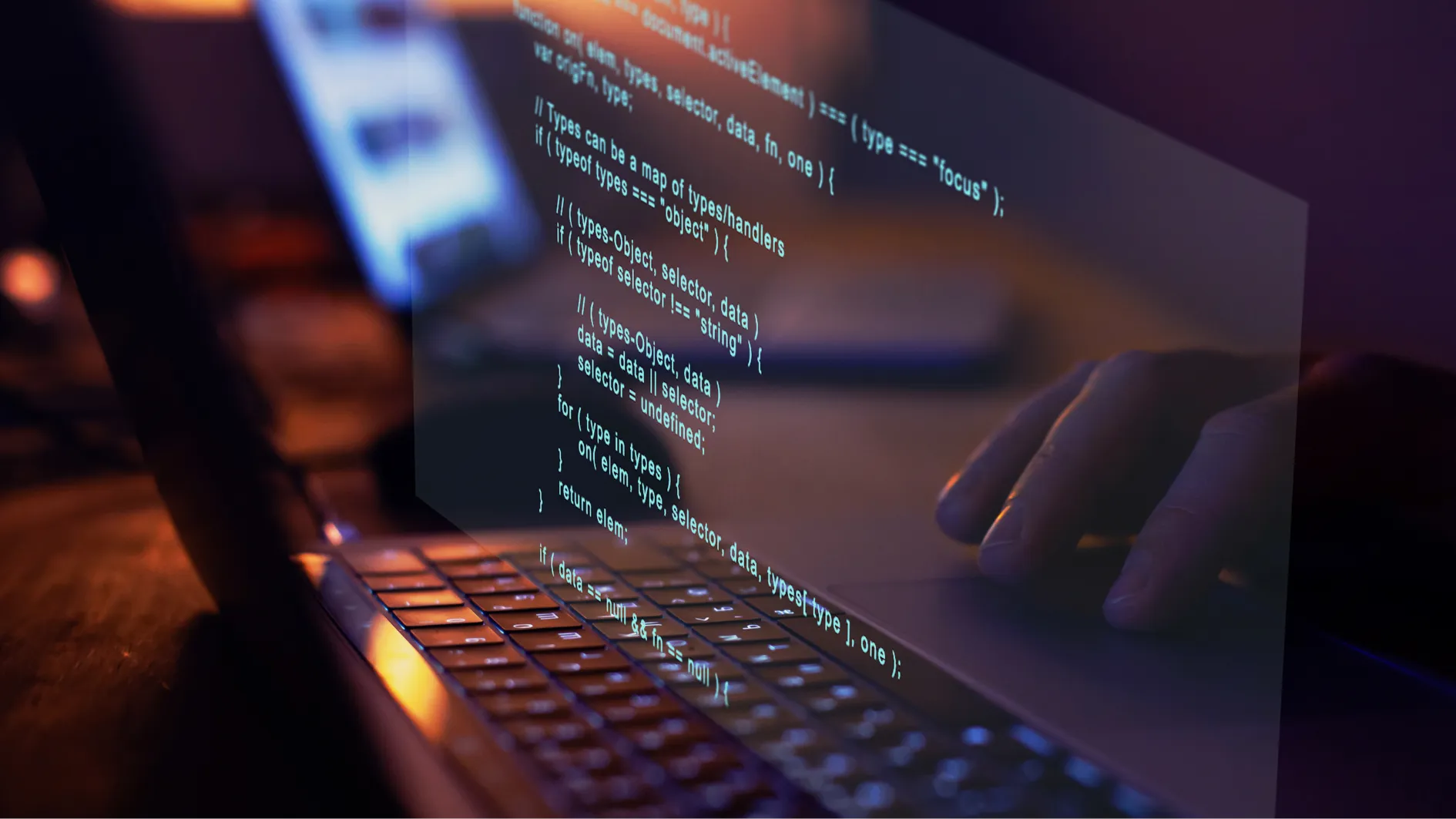 Code on a laptop screen