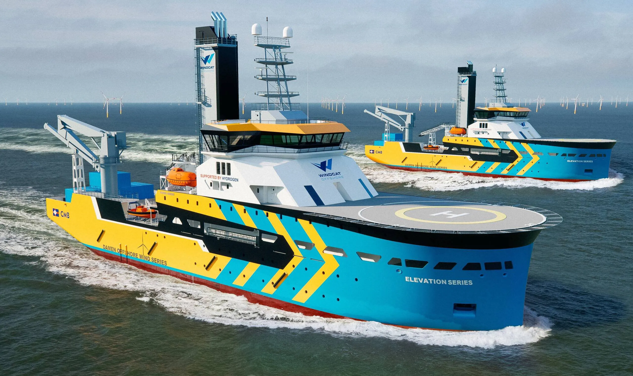 Windcat Workboats crew transfer vessels at sea